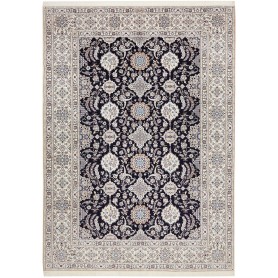Tappeto Nain 6la Persia Floreale Blu Notte Crema 219x306 Cm
