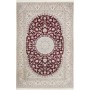 Tappeto Nain 6la Persia Medaglione Bordeaux Crema 210x316 Cm