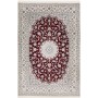 Tappeto Nain 6la Persia Medaglione Bordeaux Crema 208x312 Cm
