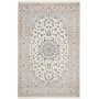 Tappeto Nain 6la Persia Medaglione Crema Azzurro 207x310 Cm