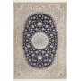 Tappeto Nain 6la Persia Medaglione Blu Crema 205x307 Cm