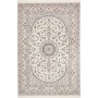 Tappeto Nain 6la Persia Medaglione Crema Blu 208x312 Cm