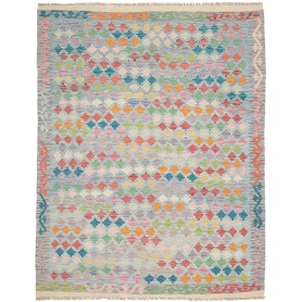 Tappeto Kilim Afghanistan Astratto Azzurro Multicolore 152x1