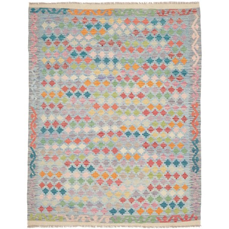 Tappeto Kilim Afghanistan Astratto Azzurro Multicolore 152x1