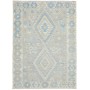 Tappeto Kilim Afghanistan Geometrico Azzurro Grigio 153x212