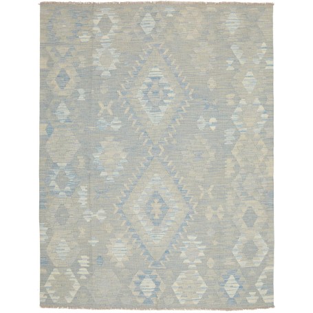 Tappeto Kilim Afghanistan Geometrico Azzurro Beige 150x200 C