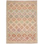Tappeto Kilim Afghanistan Astratto Multicolore Pastello 148x