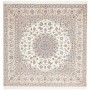 Tappeto Nain 6la Persia Medaglione Avorio Blu 209x205 Cm