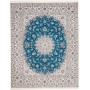 Tappeto Nain 6la Persia Medaglione Turchese Avorio 209x261 C
