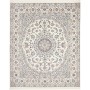 Tappeto Nain 6la Persia Medaglione Crema Blu 210x251 Cm