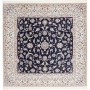 Tappeto Nain 6la Persia Medaglione Blu Scuro Avorio 204x202