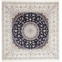 Tappeto Nain 6la Persia Medaglione Blu Navy Avorio 207x211 C