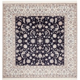 Tappeto Nain 6la Persia Floreale Blu Notte Avorio 260x261 Cm