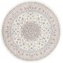 Tappeto Nain 6la Persia Medaglione Crema Celeste 245x245 Cm