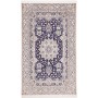 Tappeto Nain 6la Persia Medaglione Blu Avorio 154x256 Cm
