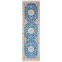 Tappeto Nain 6la Persia Medaglione Blu Crema 90x309 Cm