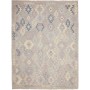 Tappeto Kilim Afghanistan Geometrico Grigio Blu 189x245 Cm