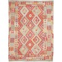 Tappeto Kilim Afghanistan Geometrico Rosso Azzurro 176x244 C