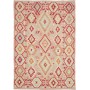 Tappeto Kilim Afghanistan Astratto Rosa Rosso 172x241 Cm
