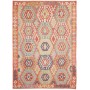Tappeto Kilim Afghanistan Geometrico Arancione Multicolore 1