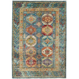 Tappeto Tribal Pakistan 150x213 Blu Petrolio Be