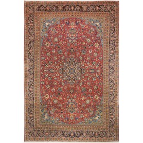 Tappeto Shahreza Persia Medaglione Rosso Blu 287x430 Cm