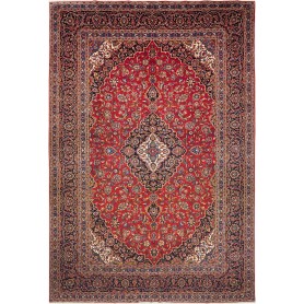 Tappeto Ardakan Persia Medaglione Rosso Blu 290x432 Cm