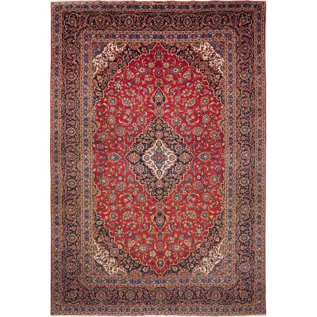 Tappeto Ardakan Persia Medaglione Rosso Blu 290x432 Cm
