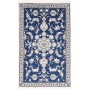 Tappeto Nain Kashmar Persia Medaglione Blu Crema 88x136 Cm