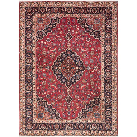 Tappeto Mashad Persia Medaglione Rosso Blu 240x332 Cm