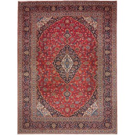Tappeto Ardakan Persia Medaglione Rosso Blu Scuro 298x400 Cm