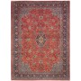 Tappeto Sarough Persia Medaglione Rosso Blu 302x403 Cm