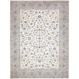 Tappeto Kashan Persia Astratto Crema Blu 295x395 Cm