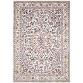 Tappeto Nain Kashmar Persia Floreale Avorio Blu 242x350 cm