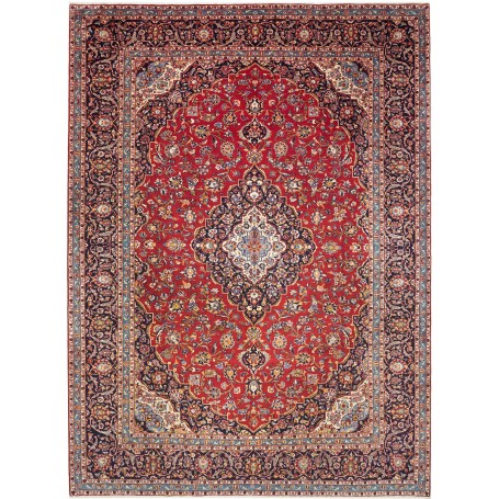 Tappeto Ardakan Persia Medaglione Rosso Blu 297x403 Cm