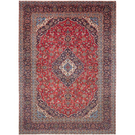 Tappeto Ardakan Persia Medaglione Rosso Blu 295x406 Cm