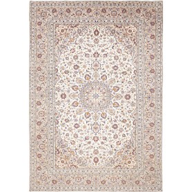 Tappeto Kashan Persia Medaglione Avorio Blu 240x346 Cm