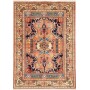 Tappeto Ardabil Persia Medaglione Pesca Blu Scuro 105x153 Cm