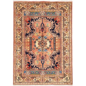 Tappeto Ardabil Persia Geometrico Salmone Blu 105x150 Cm