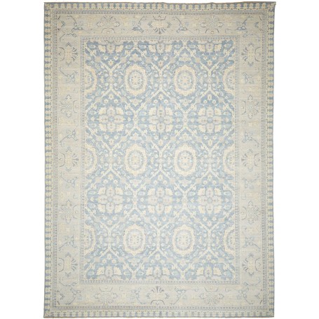 Tappeto Zigler Fine Pakistan Floreale Blu Cielo Polvere Crem
