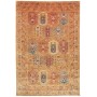 Tappeto Tribal Pakistan Geometrico Arancio Bruciato Rosso 20