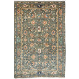 Tappeto Zigler Fine Pakistan Floreale Verde Petrolio Ocra 20