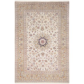 Tappeto Kashan Persia Medaglione Crema Blu 200x300 Cm