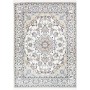Tappeto Nain Kashmar Persia Medaglione Crema Blu 146x197 Cm