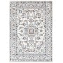 Tappeto Nain Kashmar Persia Medaglione Crema Blu 142x203 Cm