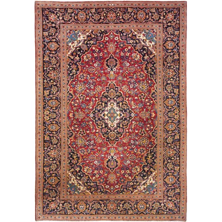 Tappeto Ardakan Persia Medaglione Rosso Blu 203x300 Cm