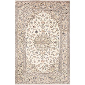 Tappeto Kashan Persia Medaglione Crema Blu 195x302 Cm