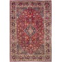 Tappeto Mashad Persia Medaglione Rosso Blu 195x290 Cm