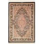 Tappeto Ghom Seta Persia Medaglione Nero Rosso 98x148 Cm