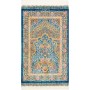 Tappeto Ghom Seta Persia Floreale Blu Crema 59x97 Cm